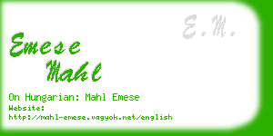 emese mahl business card